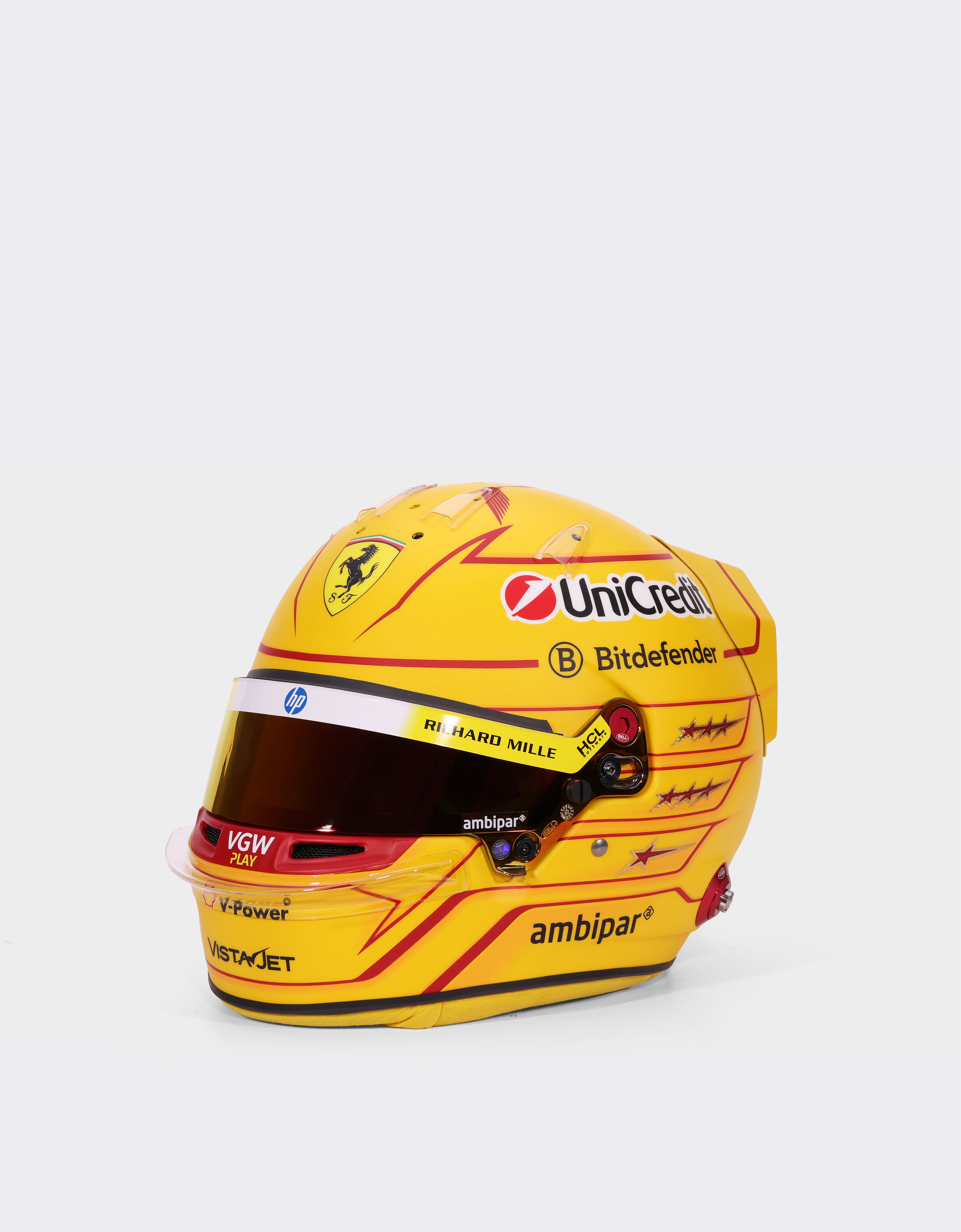 Ferrari 2025 Lewis Hamilton helmet in 1:1 scale MULTICOLOUR LA06Zf