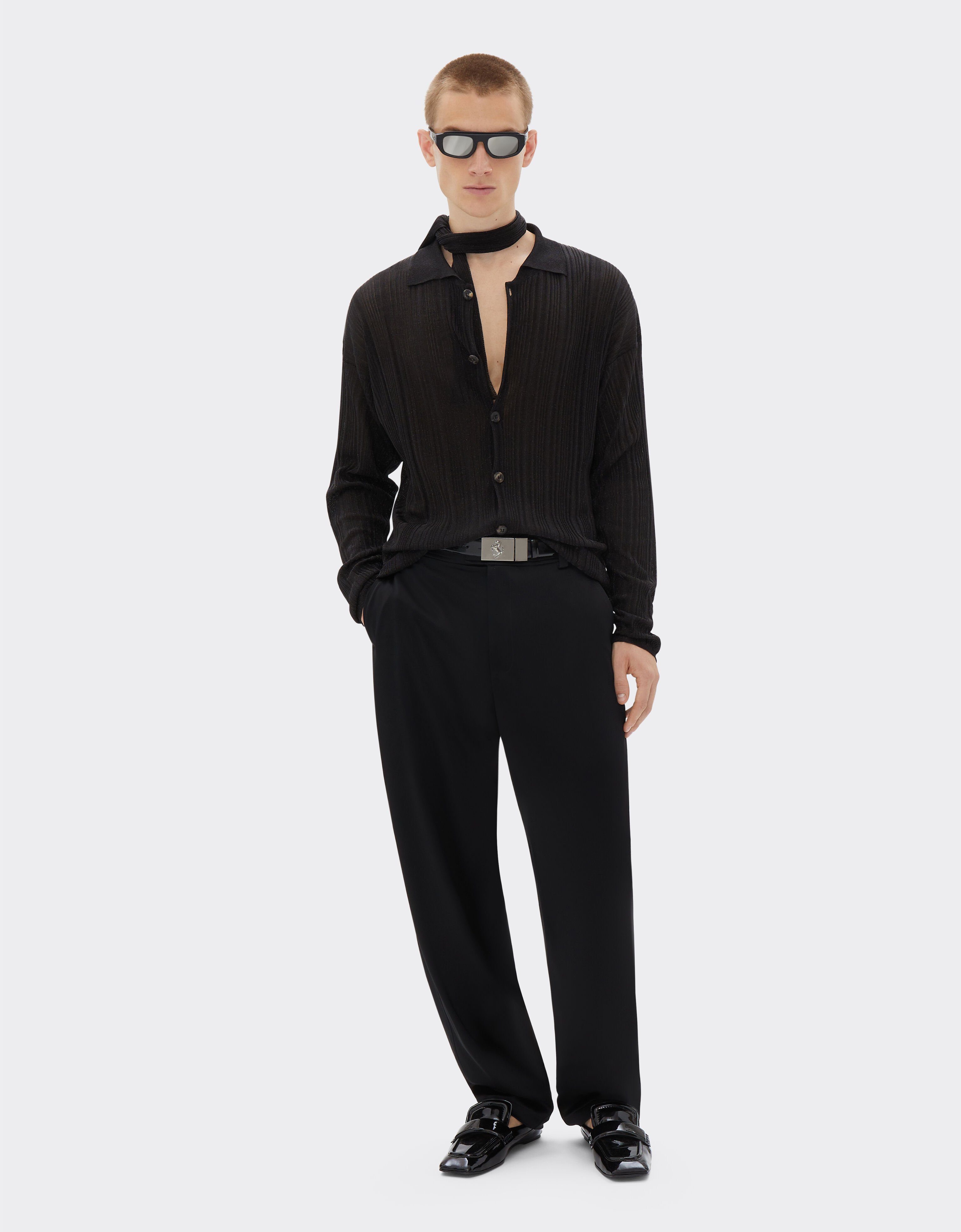Ferrari Viscose and lurex cardigan Black 21913f