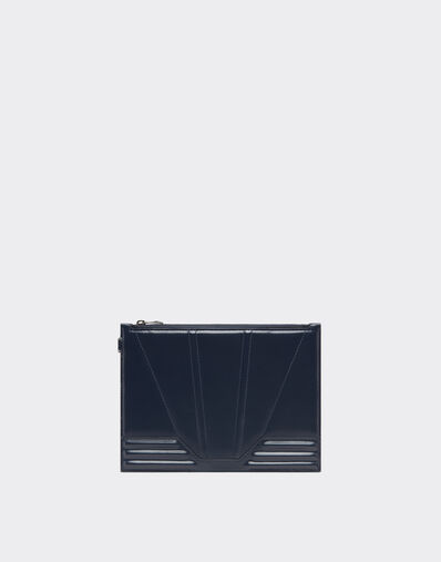 Ferrari Ferrari GT pouch in brushed leather with zip Black 22200f
