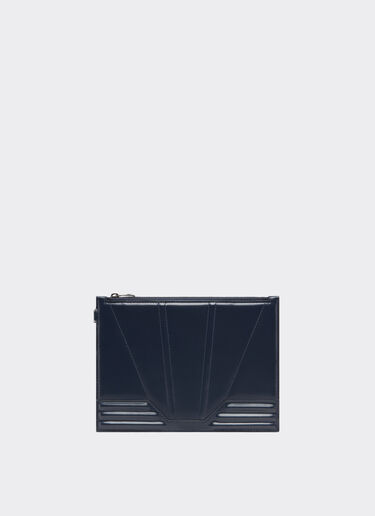 Ferrari Ferrari GT pouch in brushed leather with zip Navy 21419f
