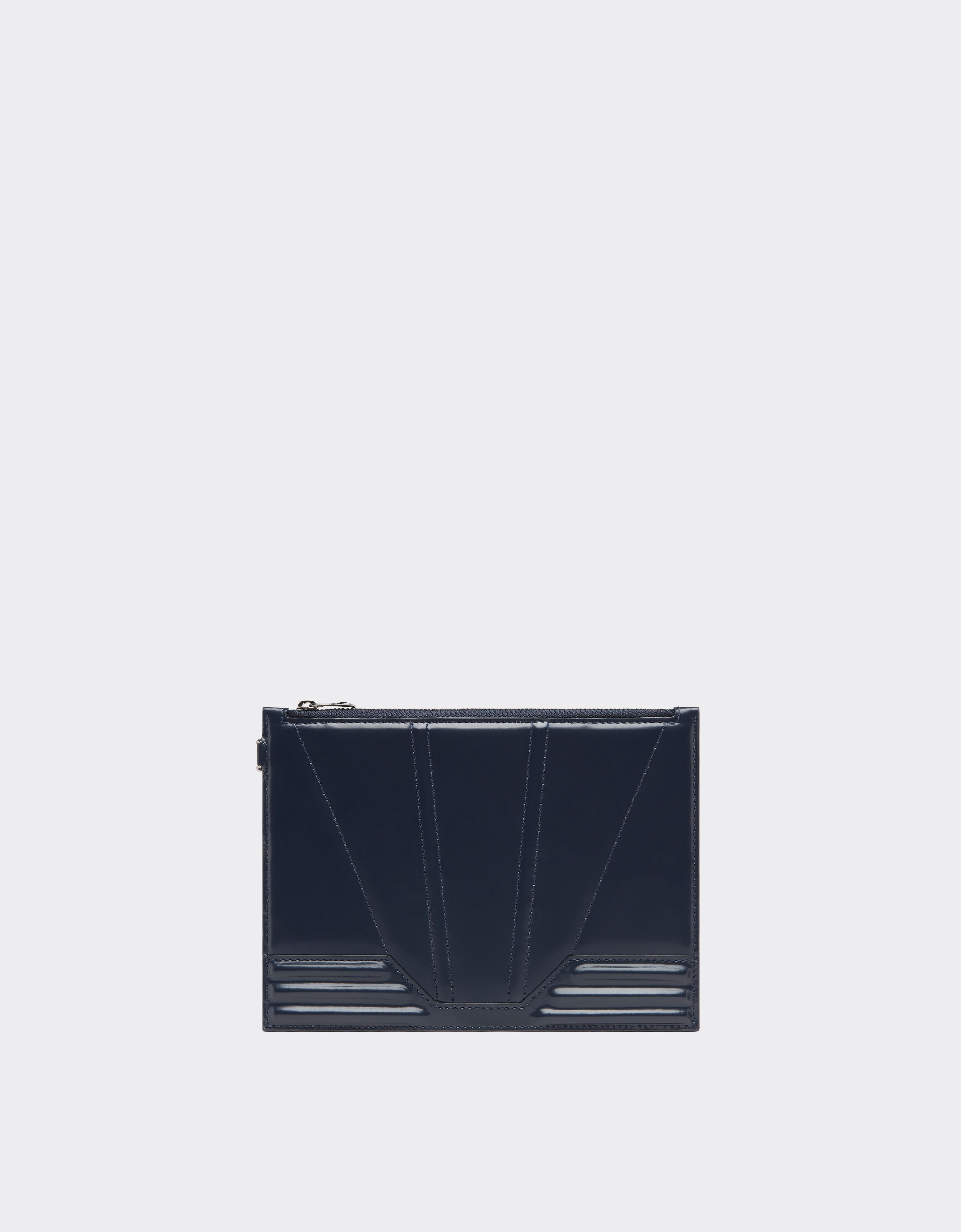 Ferrari Ferrari GT pouch in brushed leather with zip Navy 21419f