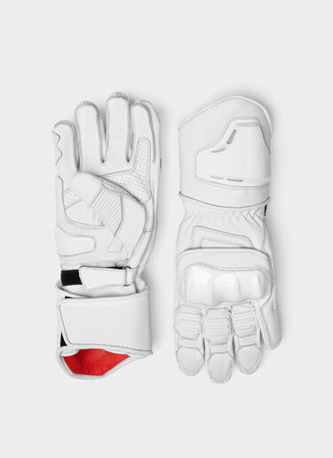 Ferrari Leather racing gloves Optical White 21158f