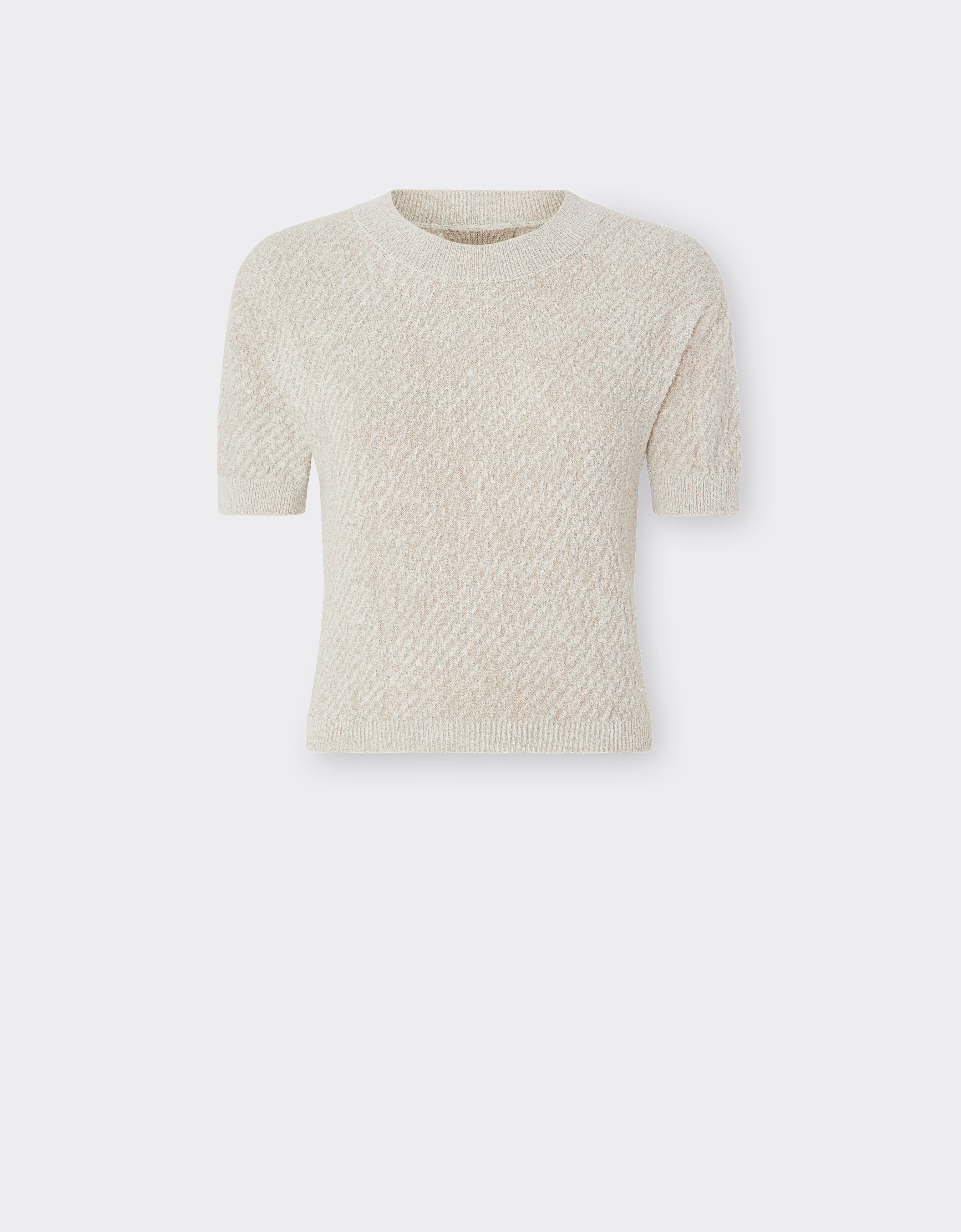 Ferrari T-shirt in lightweight knit Ivory 21069f