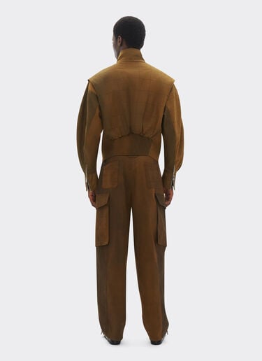 Ferrari Bomber jacket in dyed cotton twill Tabacco 22098f