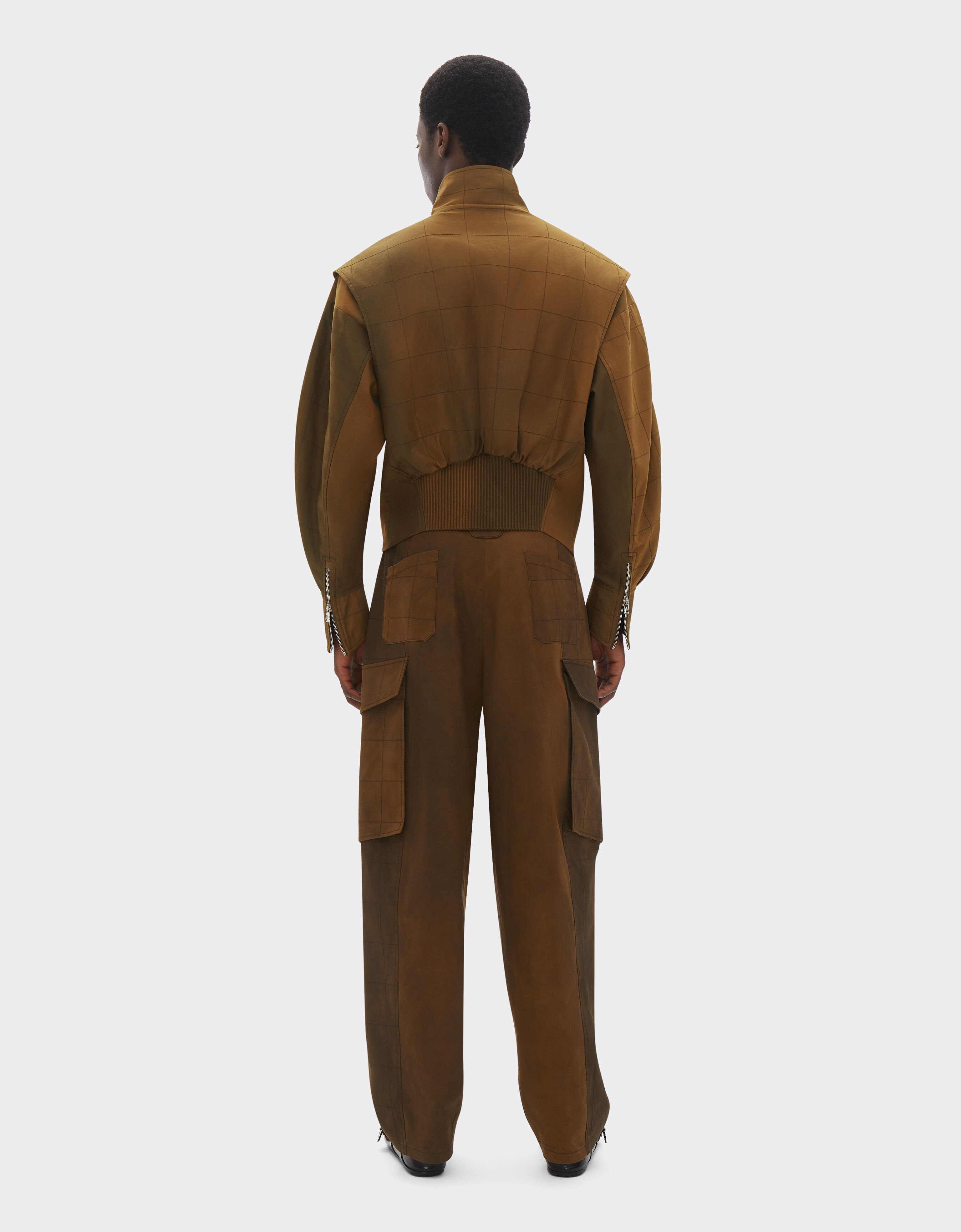 Ferrari Bomber jacket in dyed cotton twill Tabacco 22098f