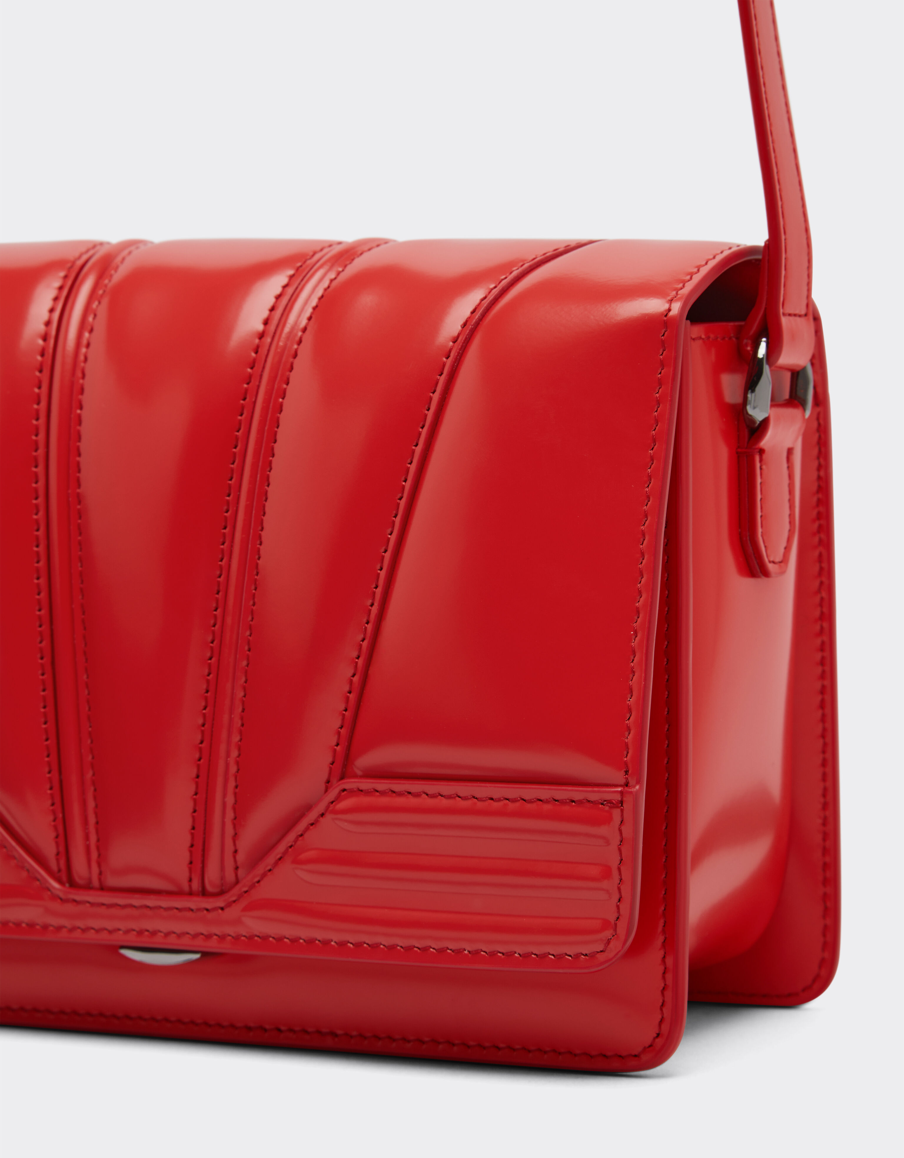 Ferrari Ferrari GT borsa crossbody in pelle spazzolata Rosso Dino 21368f