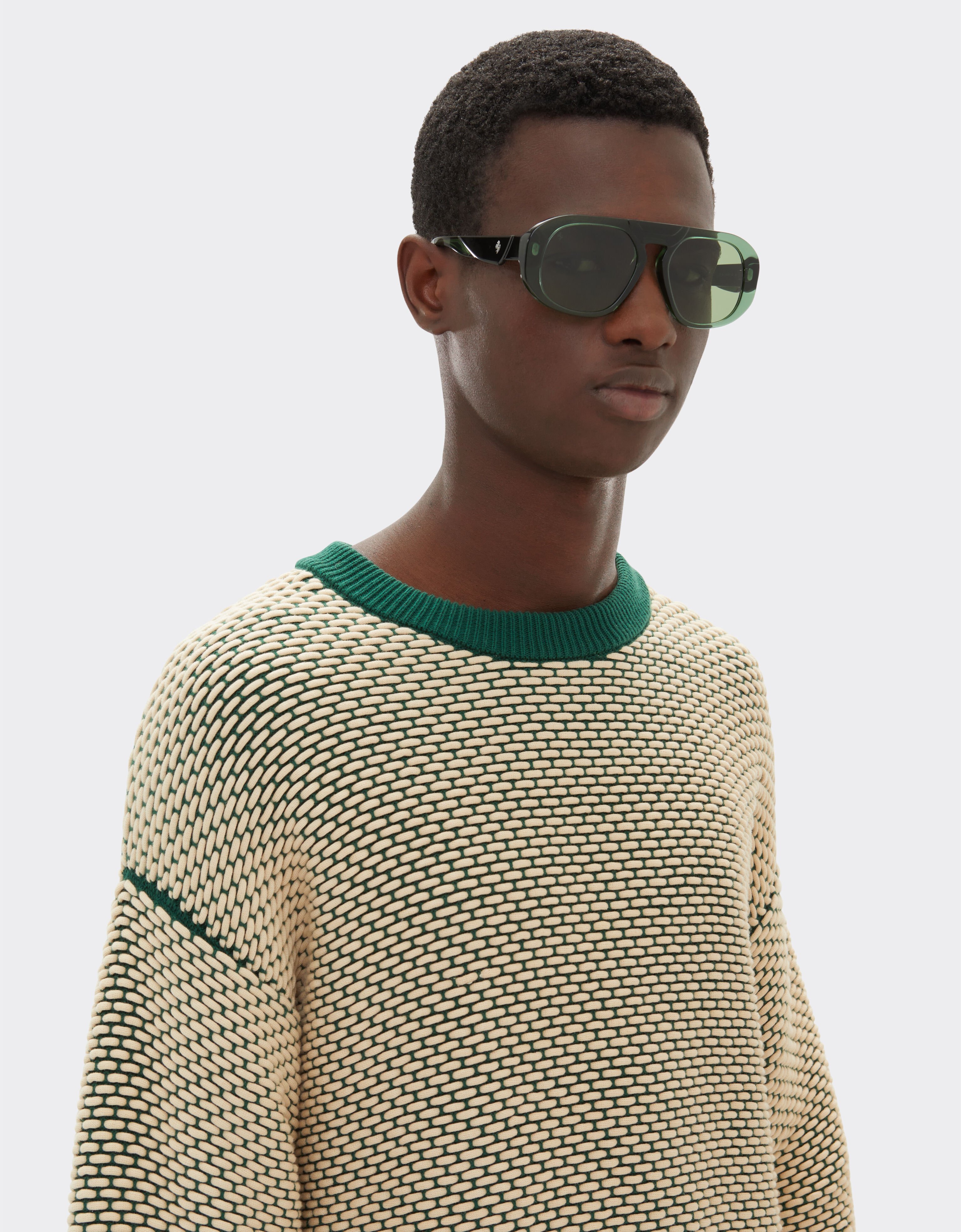 Ferrari Ferrari sunglasses in transparent dark green acetate with green lenses Dark Green LA02Wf
