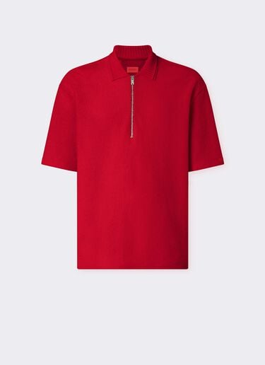 Polo de felpa bouclé con mezcla de algodón Ferrari Polo de felpa bouclé con mezcla de algodón Rosso Magma CJMPO0015JCO0054f