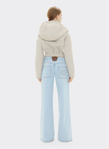 Ferrari Ferrari x Charles Leclerc cropped gabardine parka Ecru 22768f