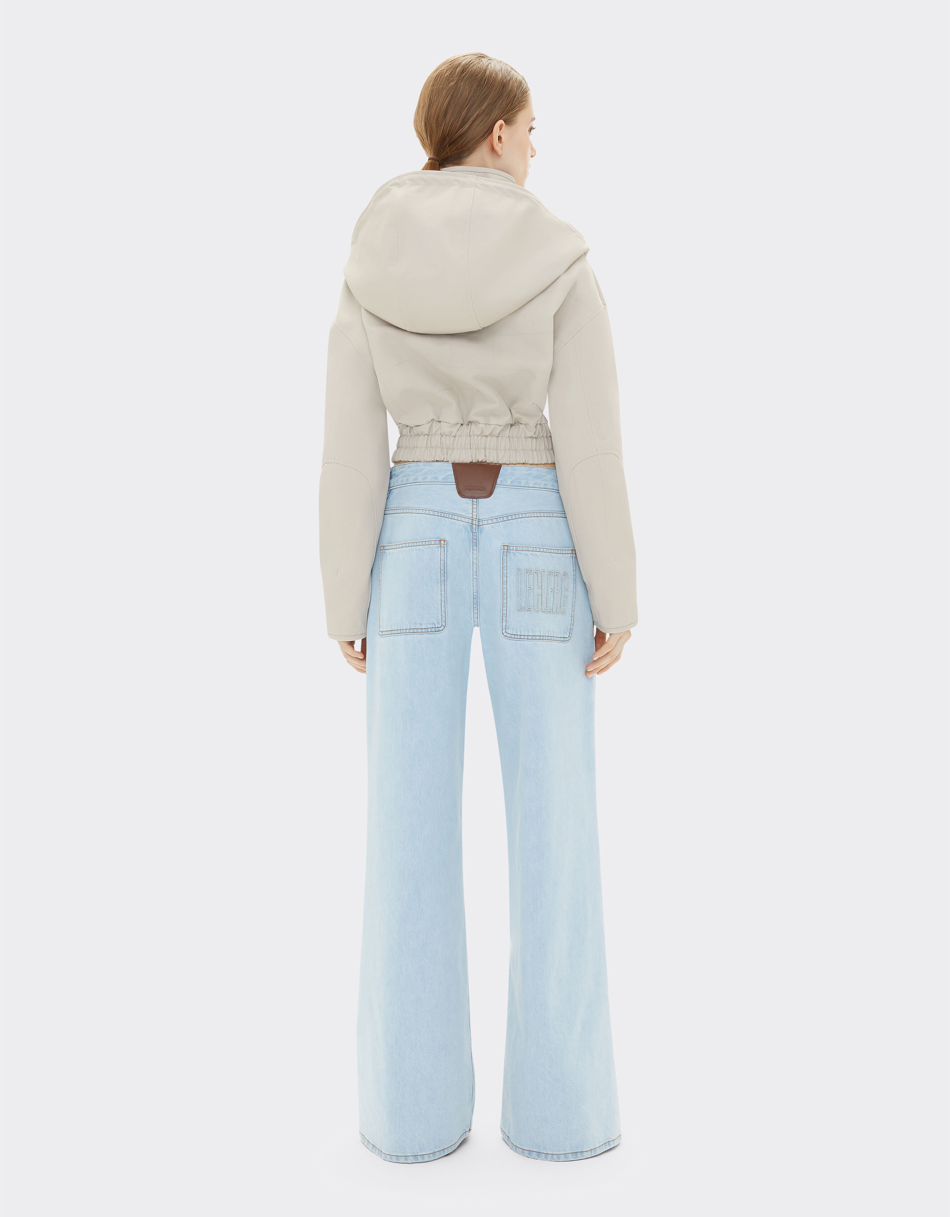 Ferrari Ferrari x Charles Leclerc cropped gabardine parka Ecru 22768f