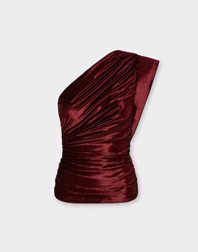 Ferrari Top de punto efecto terciopelo Caoba 49294f