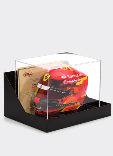 Ferrari Mini-casque Carlos Sainz à l'échelle 1:2 - Édition spéciale Espagne 2024 Rouge F1355f