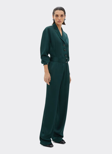 Ferrari Hammered satin jumpsuit Verde militar 21006f