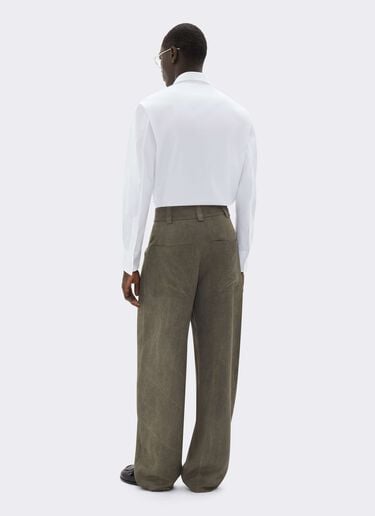Embroidered Cotton Poplin Shirt Ferrari Embroidered Cotton Poplin Shirt Bianco CWMSH0021WCO0035f