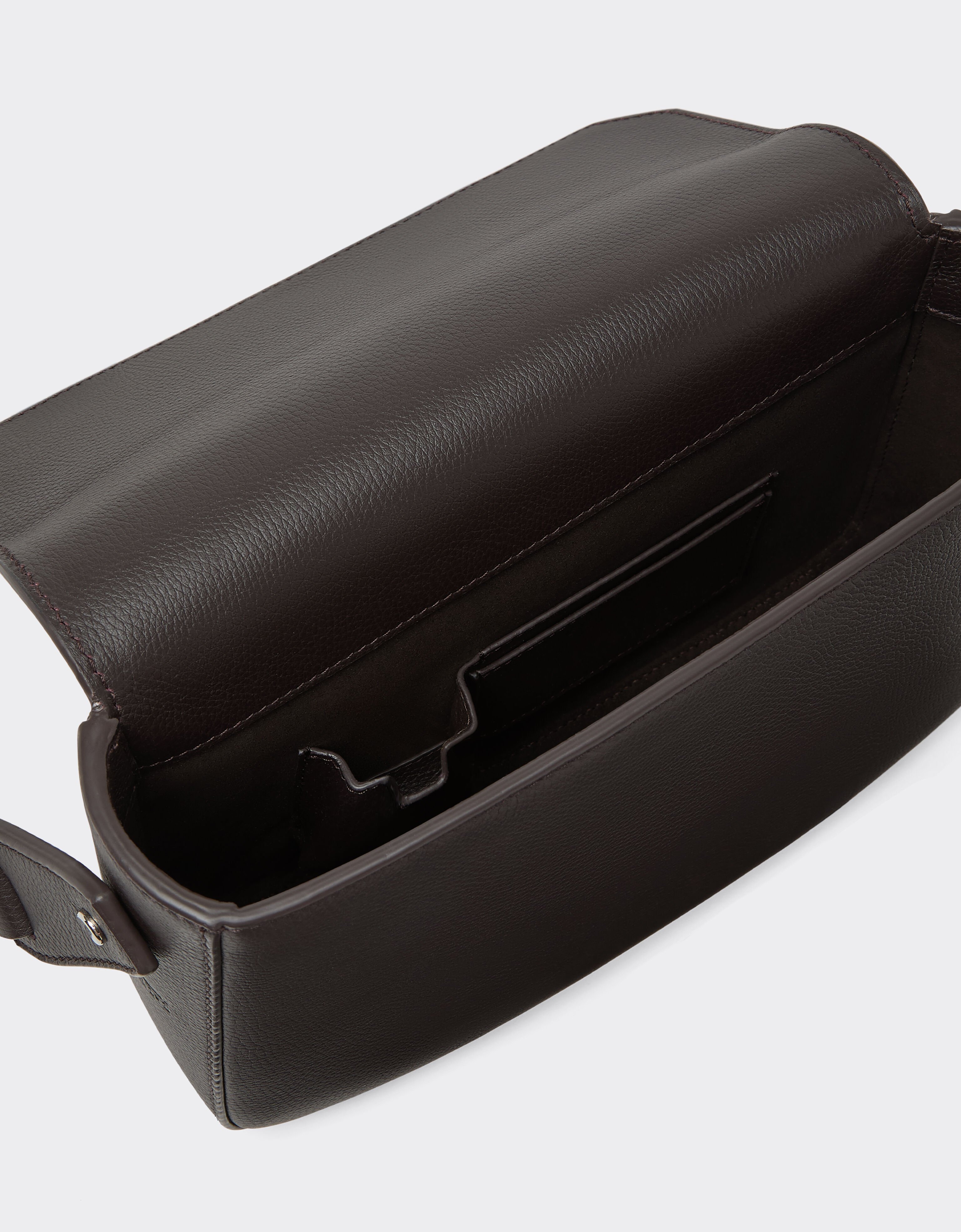 Messenger bag in grenade leather Ferrari Messenger bag in grenade leather Marrone Scuro 50583f