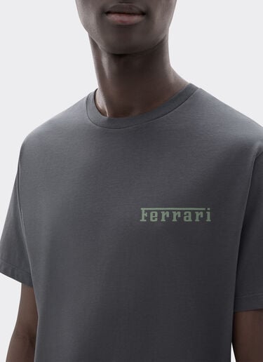 Ferrari Cotton T-shirt with Ferrari logo Grigio Titano CJMTH0031JCO0045f