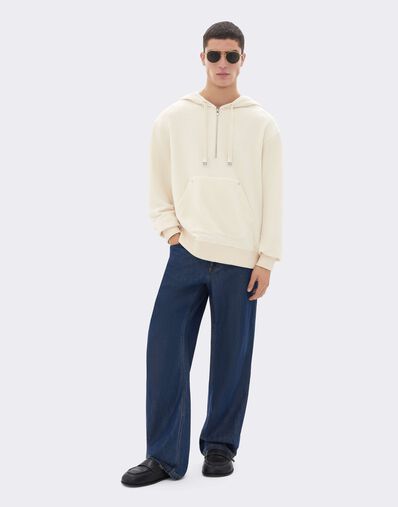 Ferrari Sudadera con capucha de felpa bouclé Avorio CJMSW0037JCO0054f