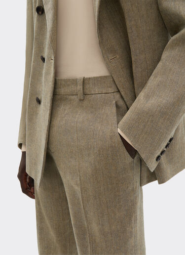 Chino trousers in faded twill Ferrari Chino trousers in faded twill Khaki Green 50048f
