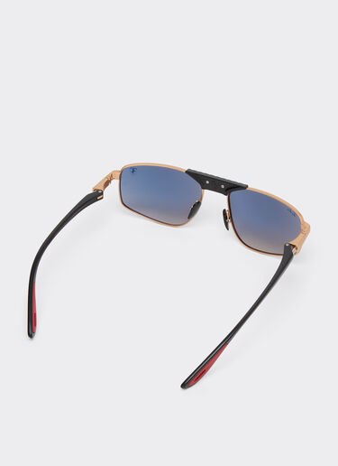 Ferrari Ray-Ban for Scuderia Ferrari RB3776M in rose gold and black metal with grey gradient lenses Black LA0EJf