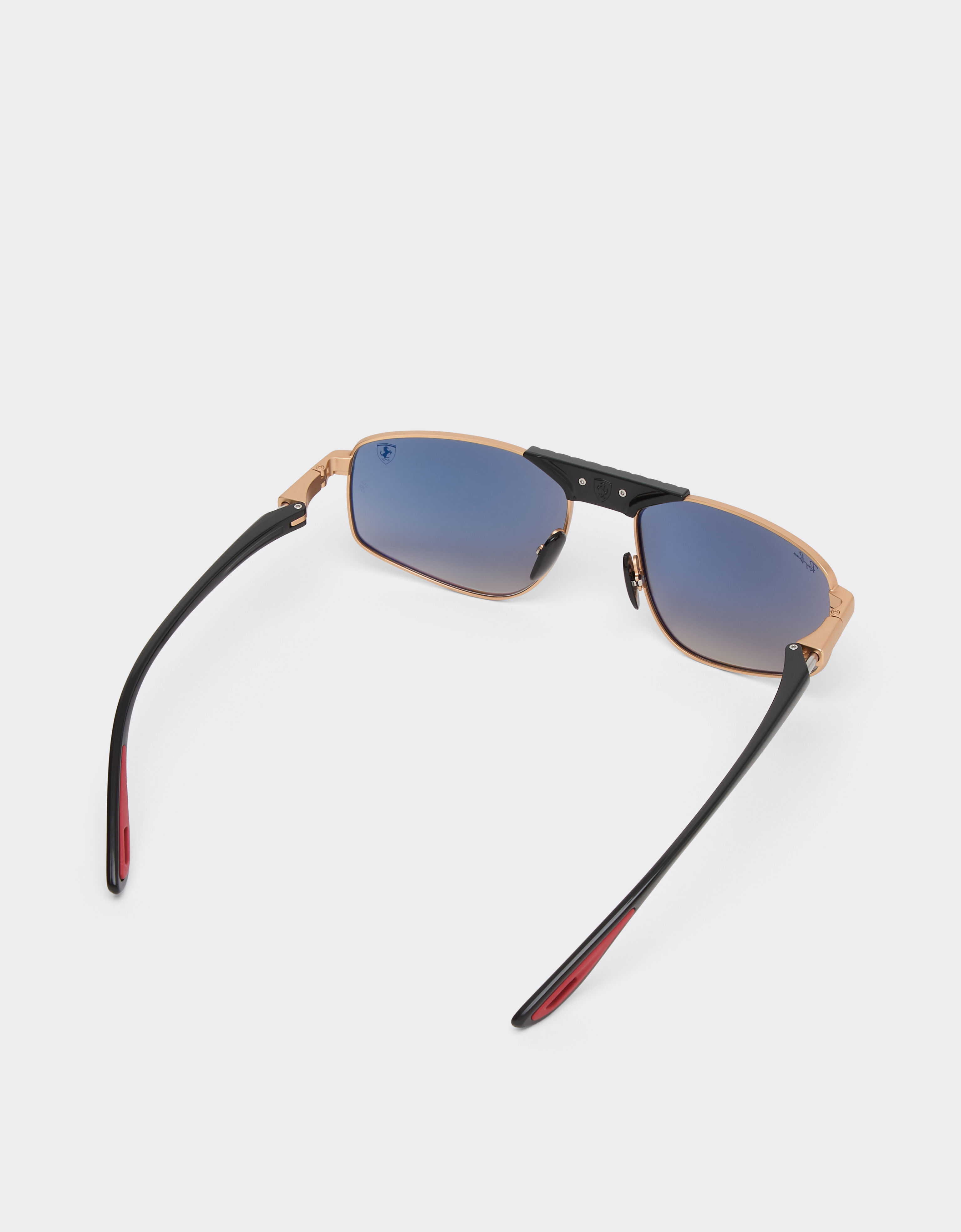 Ferrari Ray-Ban for Scuderia Ferrari RB3776M in rose gold and black metal with grey gradient lenses Black LA0EJf