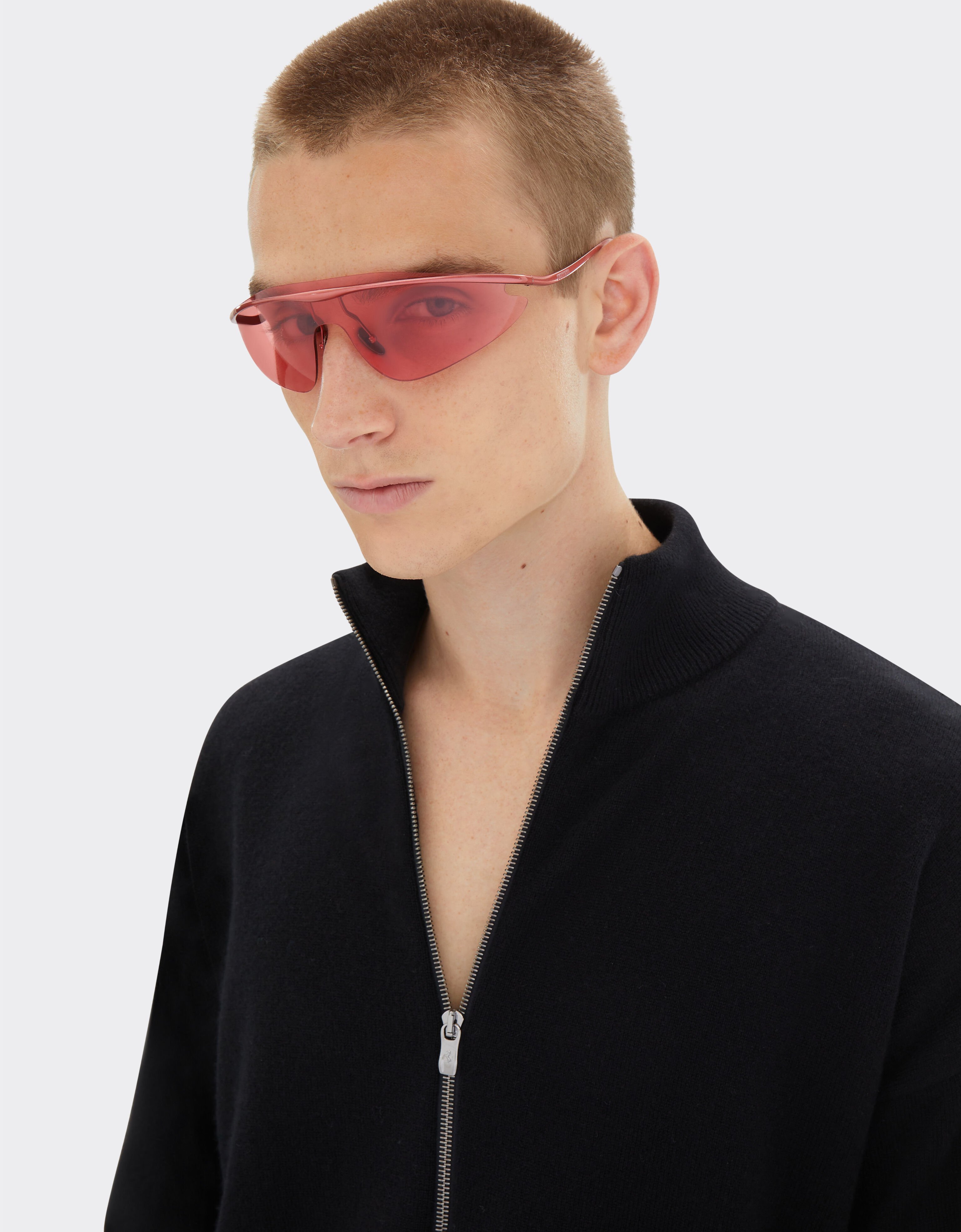 Ferrari Lunettes de soleil Ferrari en métal rouge avec monture rouge Rouge F1529f
