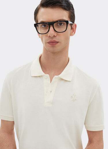 Ferrari Cotton piqué polo shirt Ivory 47822f