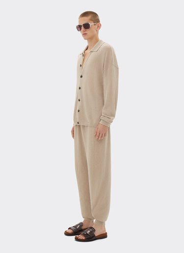 Ferrari Cardigan in cotton-blend fabric Ecru 21836f