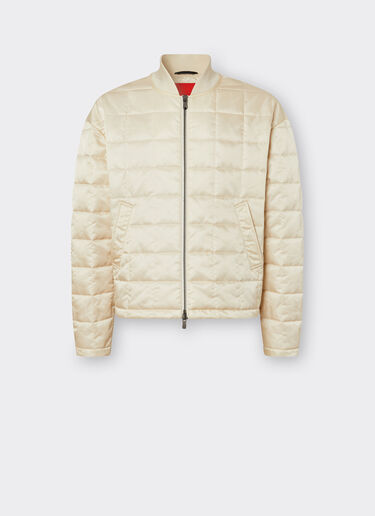 Ferrari Padded bomber jacket in technical fabric Ivory 21189f