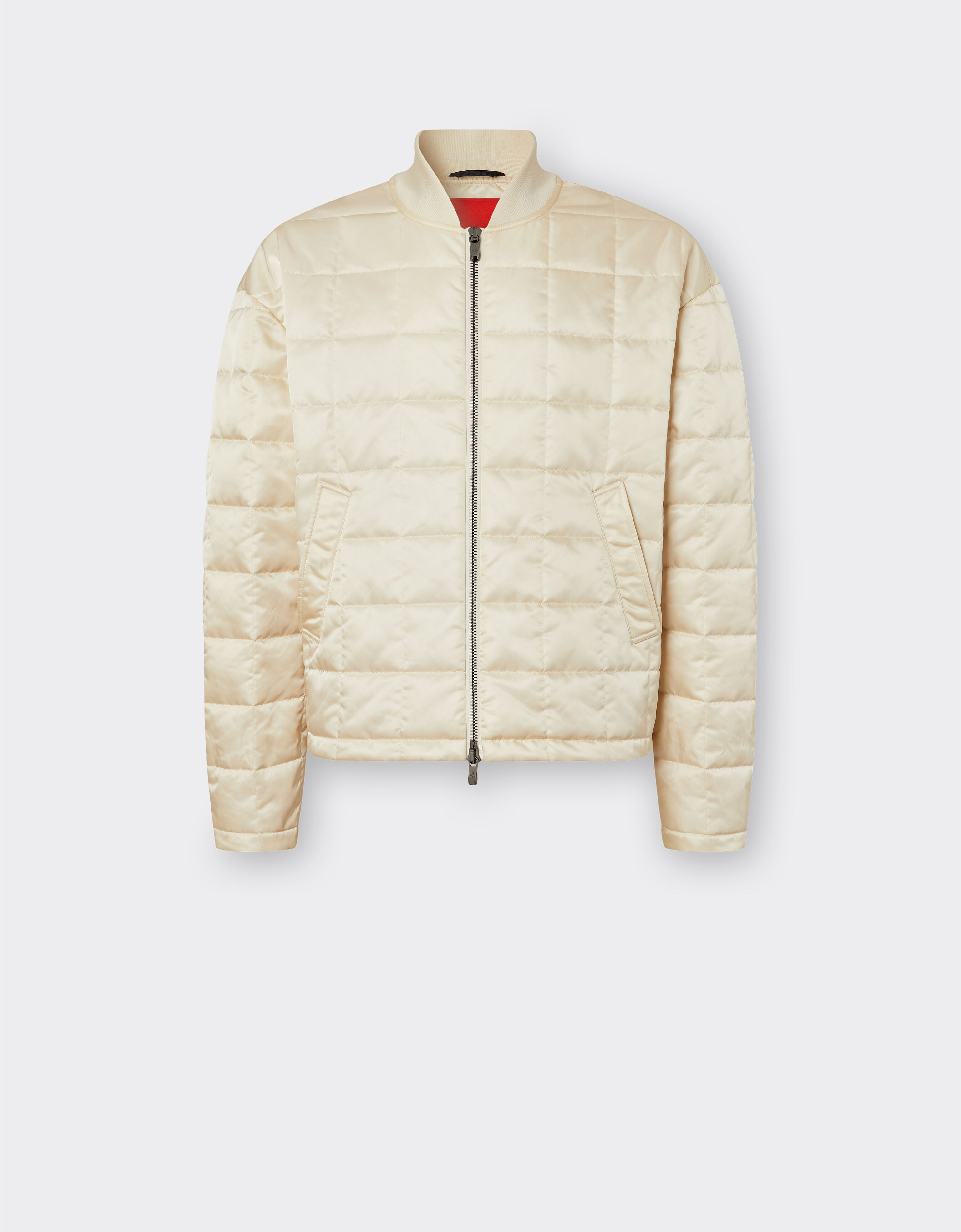 Ferrari Padded bomber jacket in technical fabric Ivory 21189f