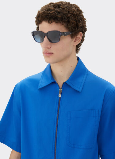 Ferrari Ferrari sunglasses in striped blue acetate with polarised gradient blue lenses Blu Scozia LA031f