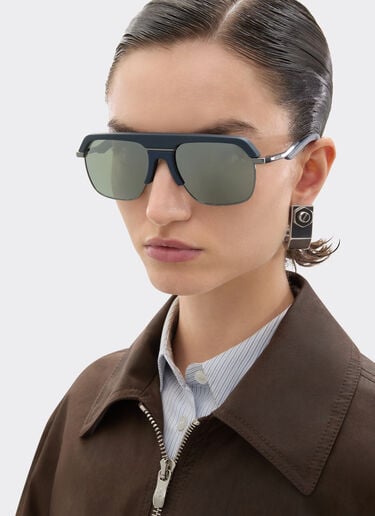 Gafas de sol Ferrari de titanio gunmetal cristales espejados grises Ferrari Gafas de sol Ferrari de titanio gunmetal cristales espejados grises Azul escocés LA0EPf