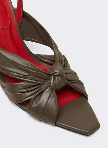 Ferrari Leather slingback sandal Khaki Green 50779f