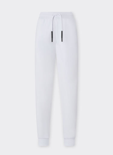 Ferrari Pantalone jogger in cotone Bianco Ottico 20454f