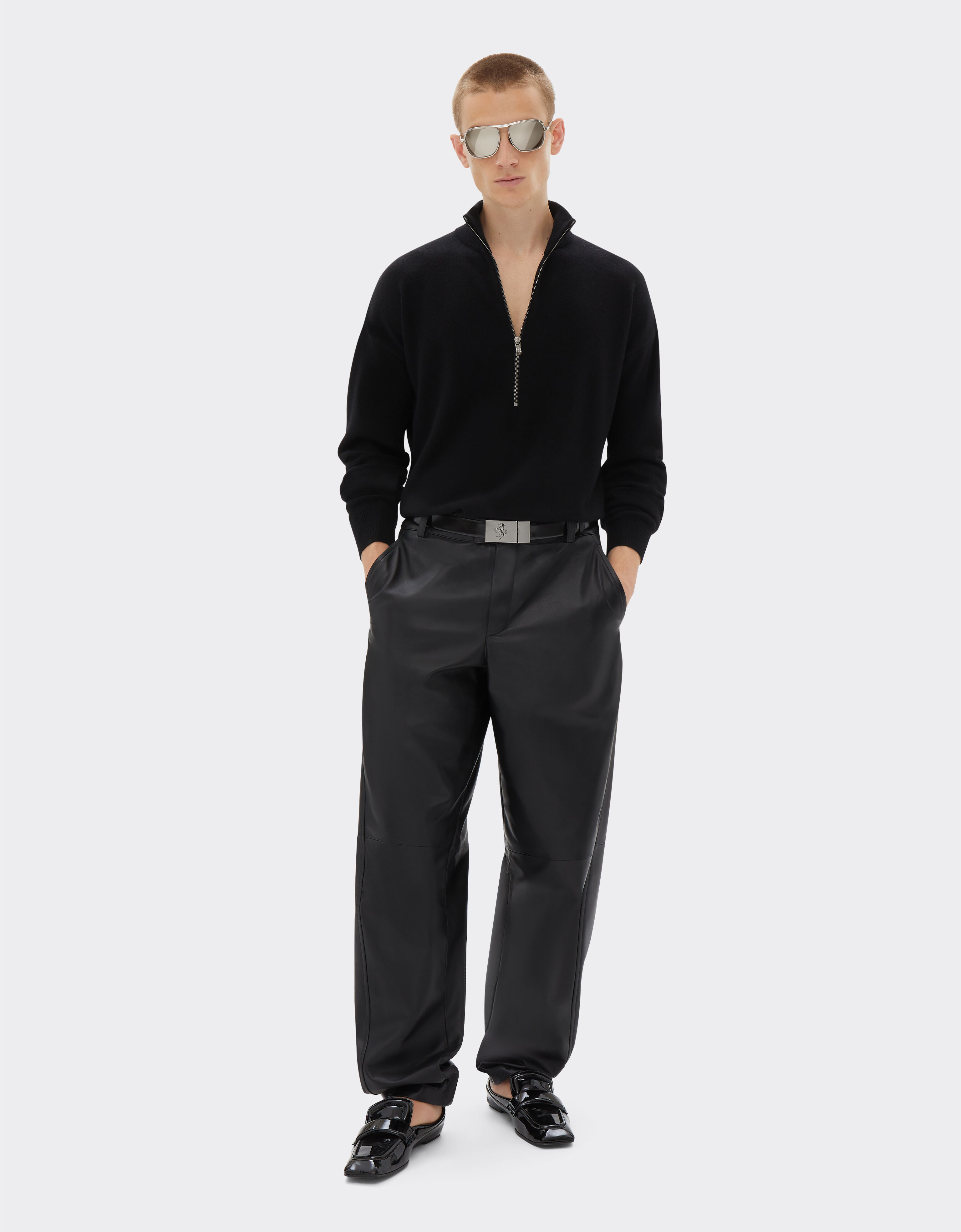 Ferrari Kaschmirpullover mit Reißverschluss Schwarz 21652f