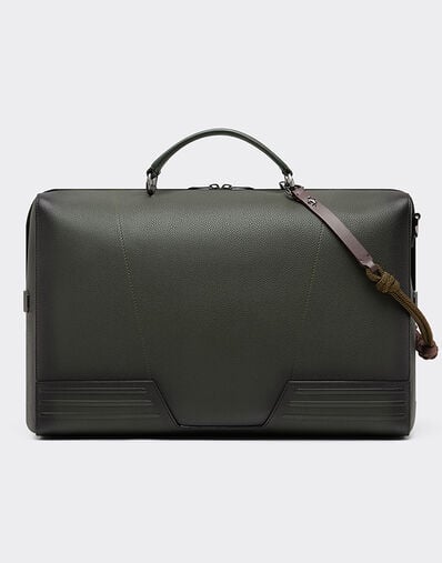 Ferrari Reconditioned by Ferrari GT soft duffle bag in gradient-effect leather with scoubidou detail Army green 49878f