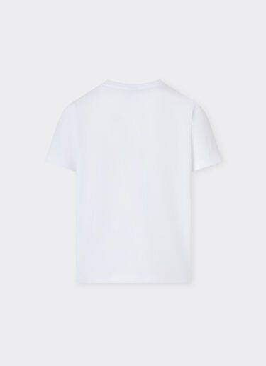 Camiseta de algodón con logotipo Ferrari cepillado Ferrari Camiseta de algodón con logotipo Ferrari cepillado Blanco óptico 22464fK