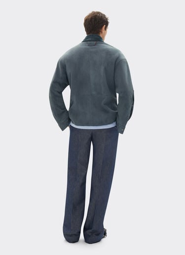 Shearling overshirt jacket Ferrari Shearling overshirt jacket Peacock 22580f
