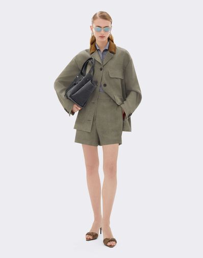 Ferrari コールドダイを施したキャディのショーツ Olive green CWWTR0023WVI0005f