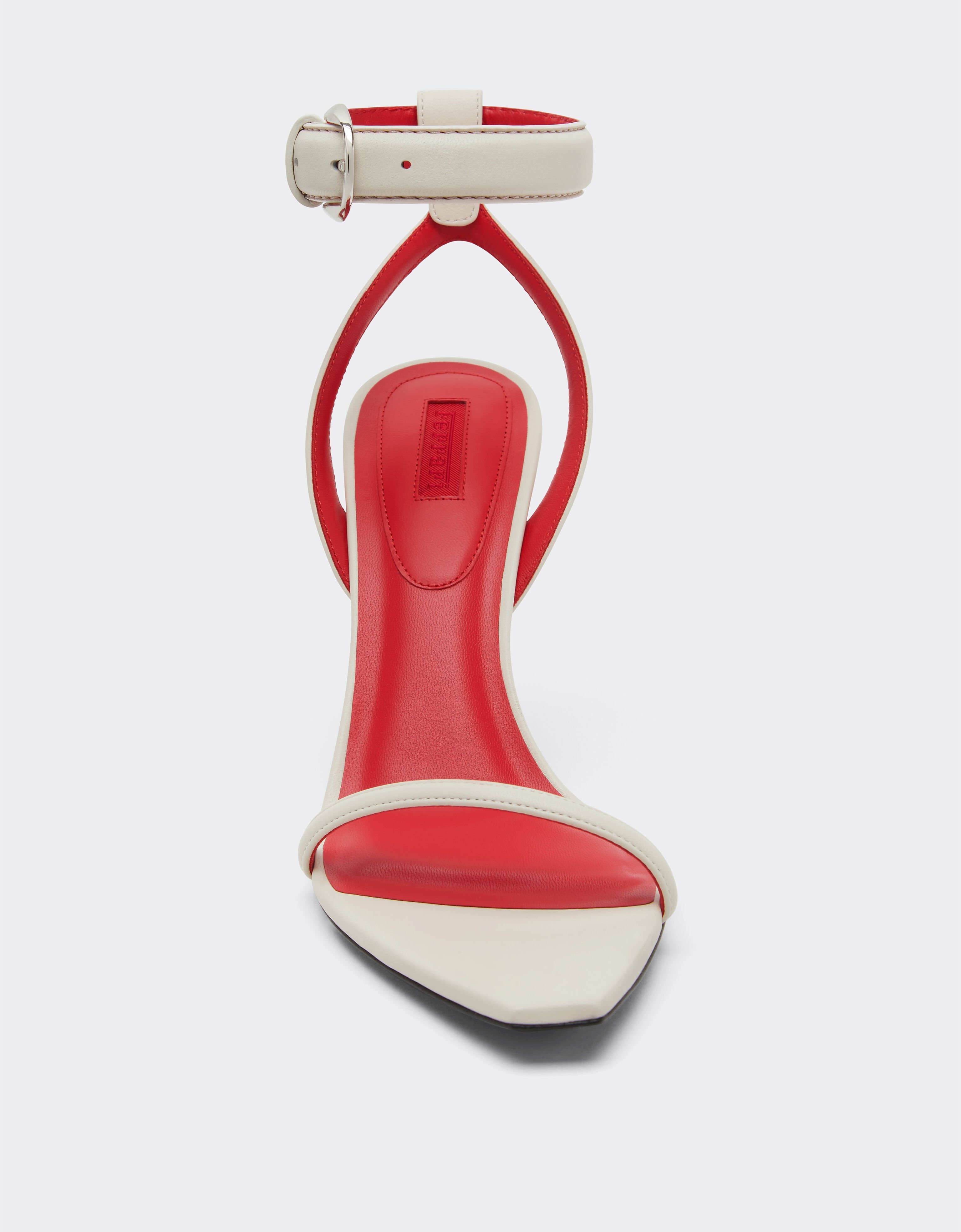 Ferrari Nappa leather heeled sandals Avorio 51646f