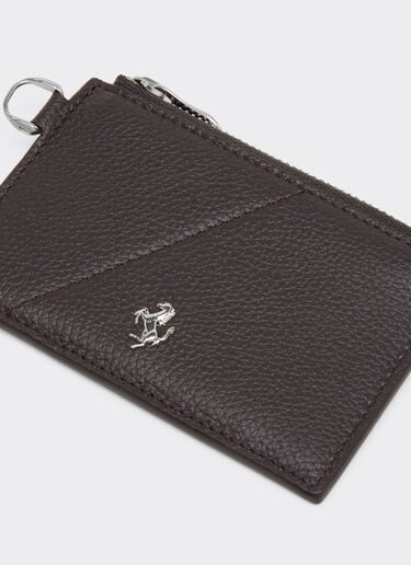 Ferrari Garnet leather card holder Dark brown 50624f