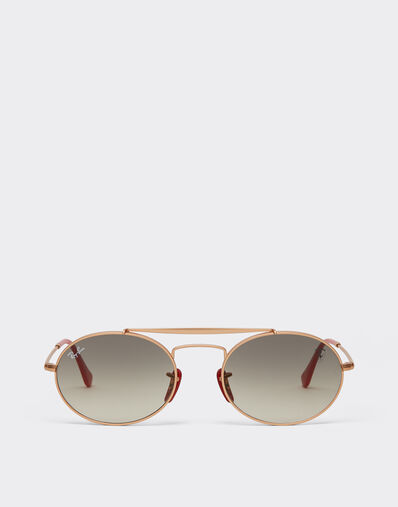 Ferrari Ray-Ban for Scuderia Ferrari RB3775M in rose gold metal with light grey gradient lenses Silver LA0EFf