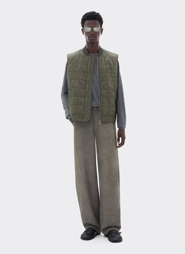 Padded technical nylon vest Ferrari Padded technical nylon vest Verde Cachi CWMVT0003WNY0001f