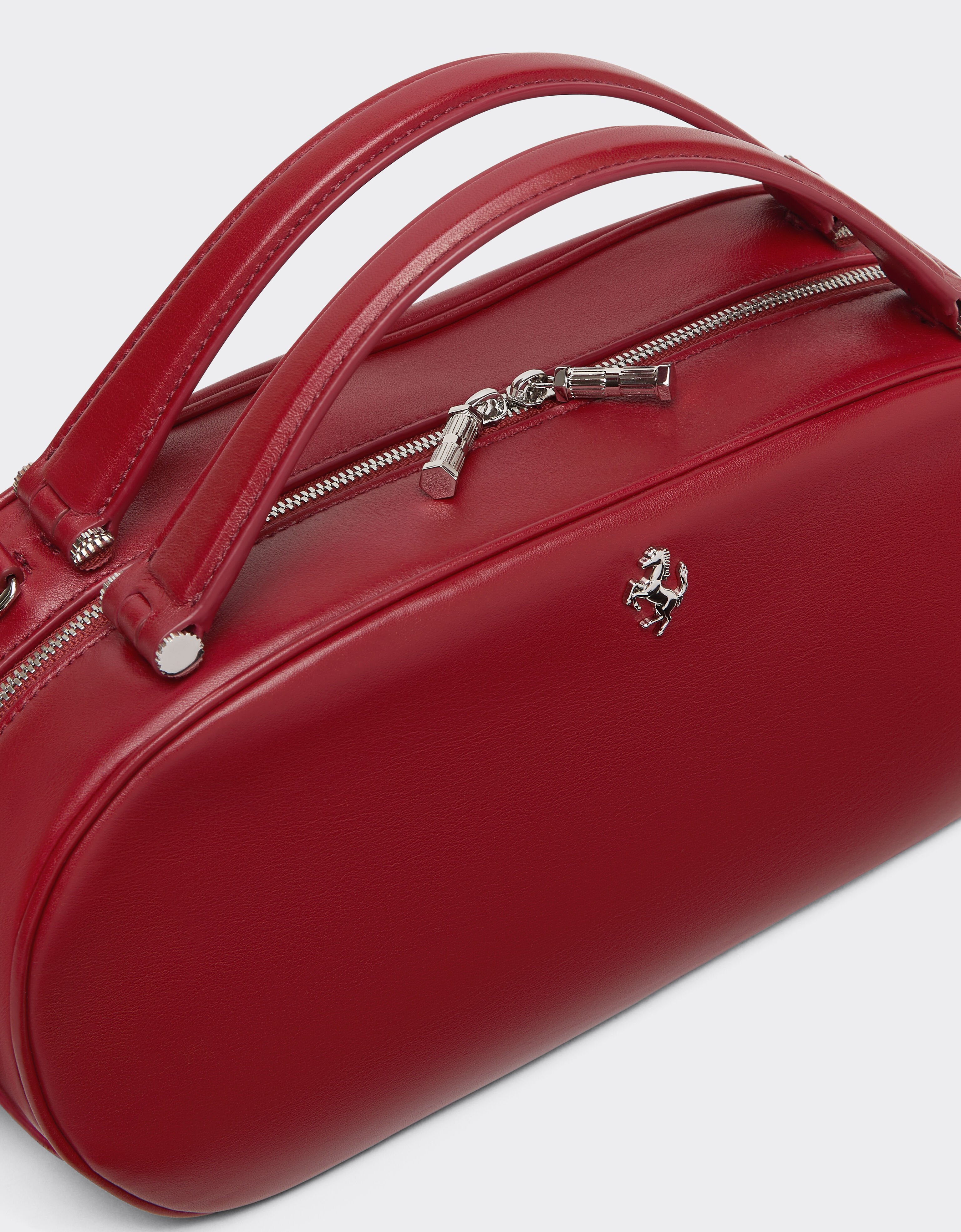 Ferrari The Ferrari Dino Mini Bowling Bag Soft in leather Maison Red 50579f