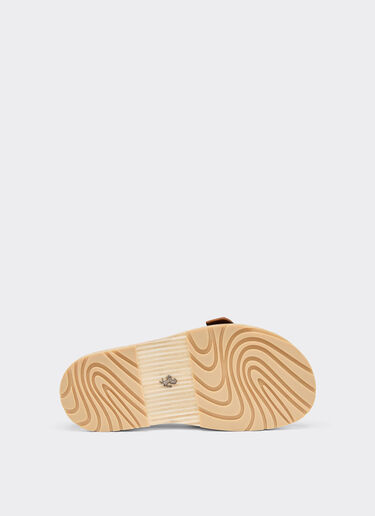 Ferrari Leather sliders with wooden sole Hide 22315f
