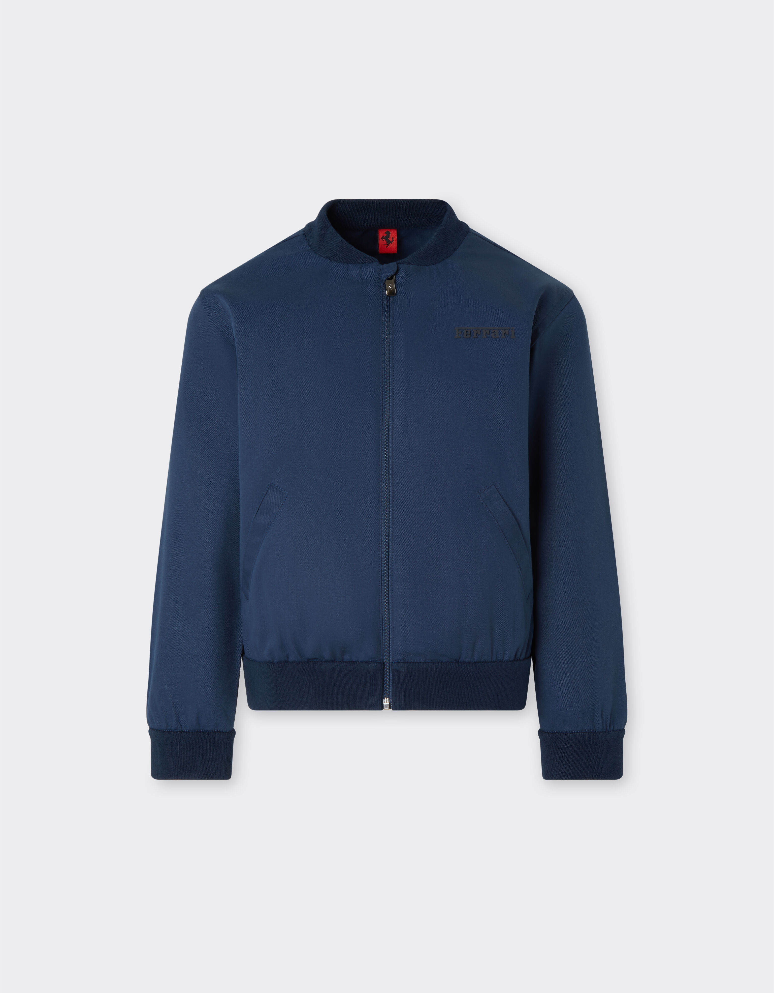 Ferrari Cazadora bomber de gabardina de algodón Navy 22333fK