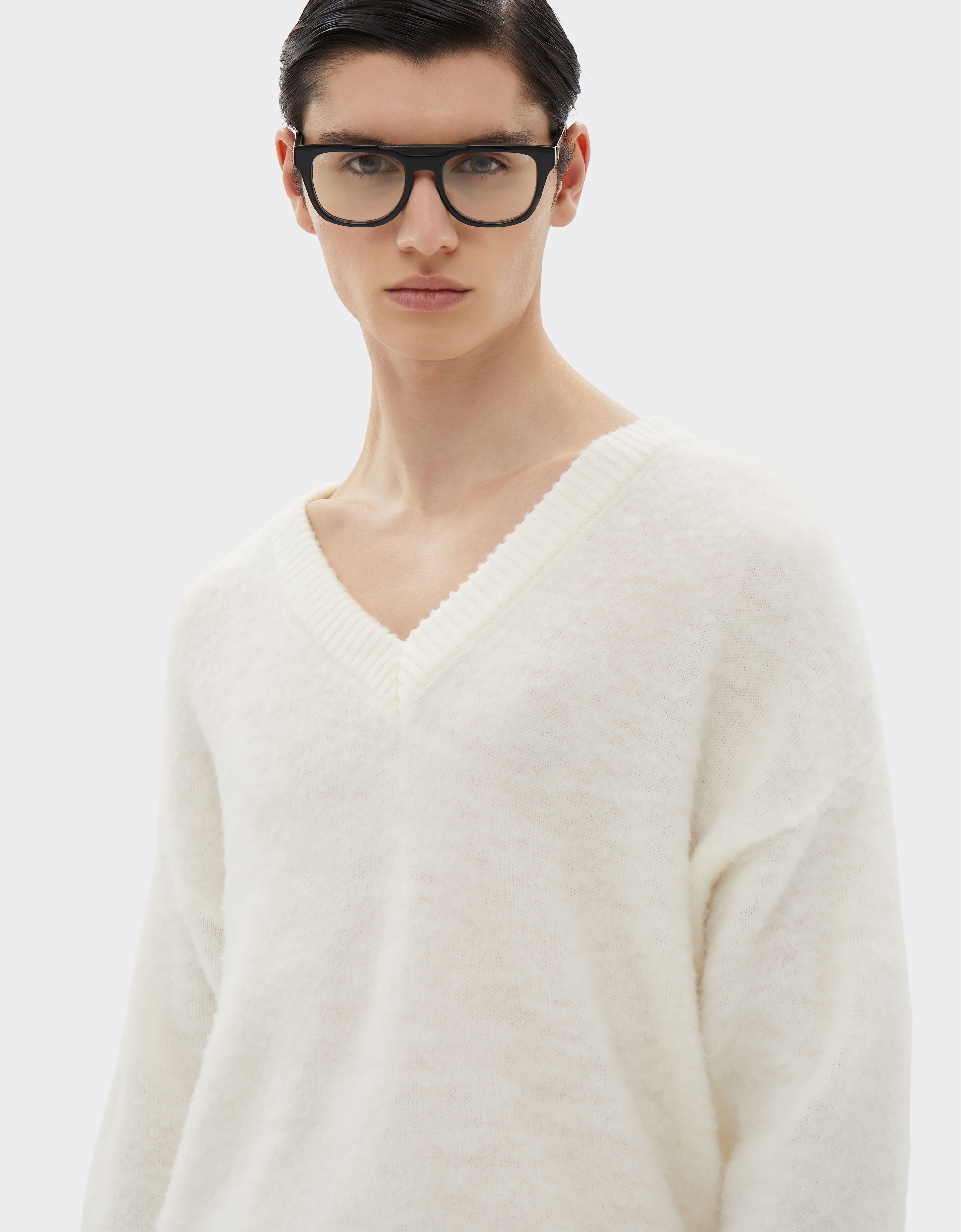 Ferrari Woolsweater  with V-neck Ivory 21039f