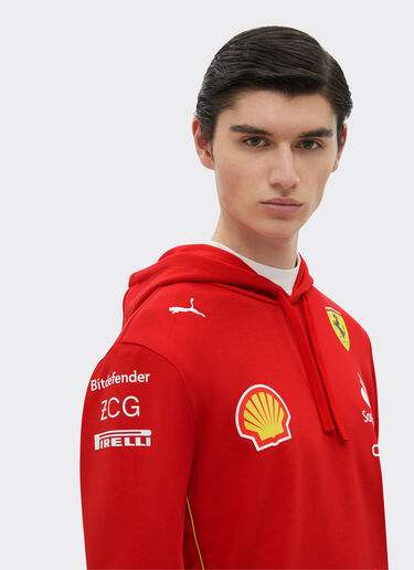 Ferrari Sweat-shirt à capuche Replica team Scuderia Ferrari 2024 Rosso Corsa F1141f