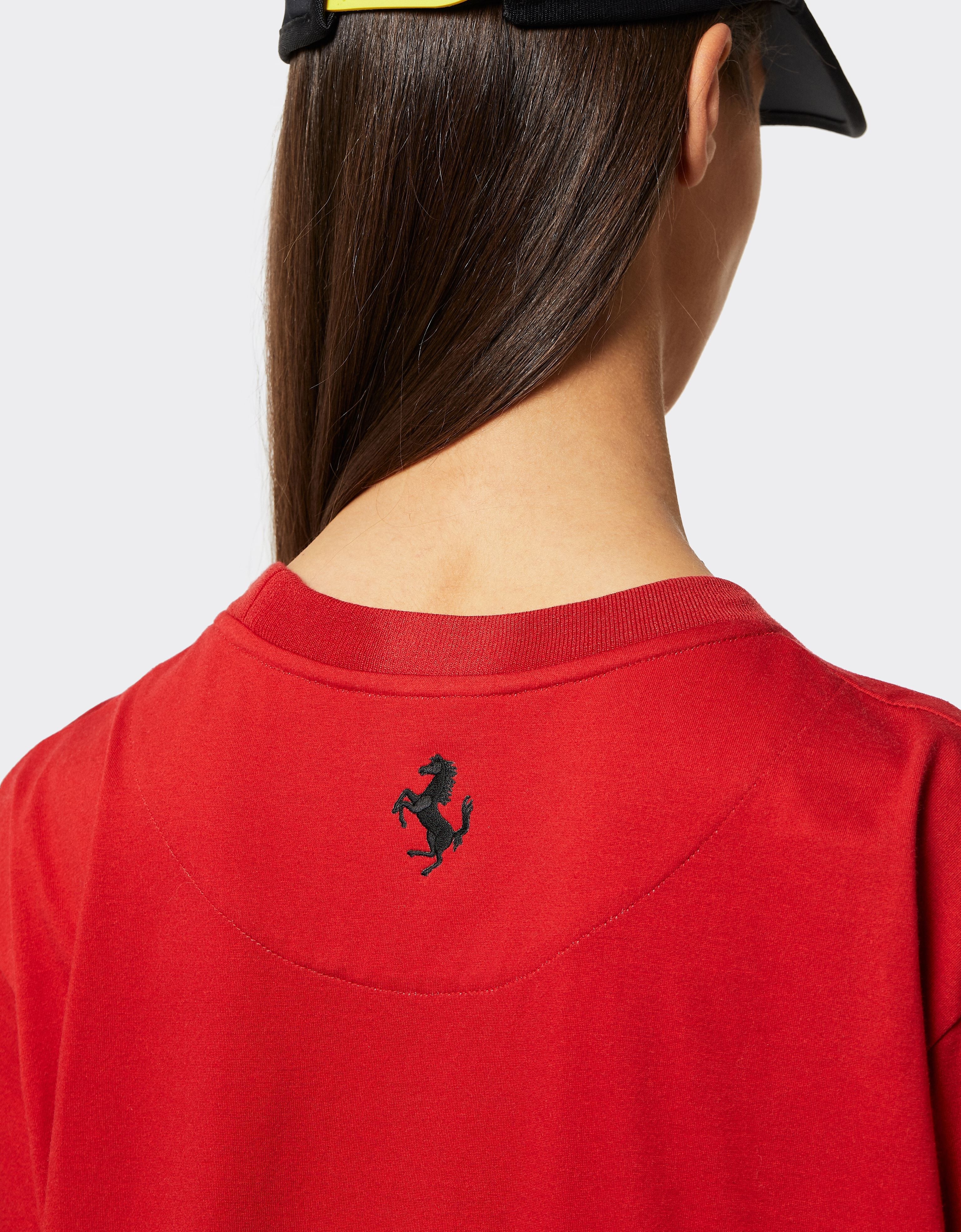 Ferrari T-shirt en coton avec logo Ferrari Rosso Corsa 47036f