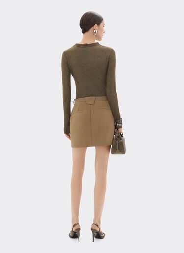 Ferrari Technical cotton skirt Khaki Green 50064f