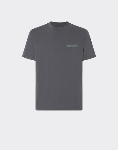 Ferrari Cotton T-shirt with Ferrari logo Grigio Titano CJMTH0031JCO0045f